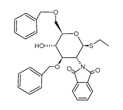 ethyl 3,6-di-O-benzyl-2-deoxy-2-N-phthalamido-1-thio-β-D-glucopyranoside Structure