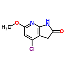 4-Chloro-6-methoxy-1,3-dihydro-2H-pyrrolo[2,3-b]pyridin-2-one Structure