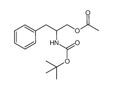 2-((tert-butoxycarbonyl)amino)-3-phenylpropyl acetate Structure