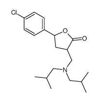 3-[[bis(2-methylpropyl)amino]methyl]-5-(4-chlorophenyl)oxolan-2-one Structure