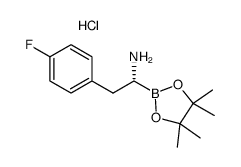 (R)-2-(4-fluorophenyl)-1-(4,4,5,5-tetramethyl-1,3,2-dioxaborolan-2-yl)ethanamine structure