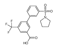 3-(3-pyrrolidin-1-ylsulfonylphenyl)-5-(trifluoromethyl)benzoic acid Structure