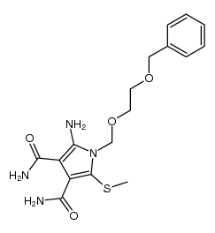 2-amino-3,4-bis(aminocarbonyl)-5-(methylthio)-1-[[2-(benzyloxy)ethoxy]methyl]pyrrole结构式