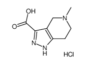 5-Methyl-4,5,6,7-Tetrahydro-1H-Pyrazolo[4,3-C]Pyridine-3-Carboxylic Acid Hydrochloride Structure