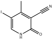 5-Iodo-4-methyl-2-oxo-1,2-dihydro-pyridine-3-carbonitrile结构式