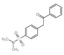 N,N-dimethyl-4-phenacyl-benzenesulfonamide structure