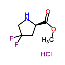 Methyl (R)-4,4-difluoropyrrolidine-2-carboxylate hydrochloride Structure