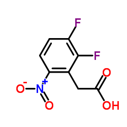 (2,3-Difluoro-6-nitrophenyl)acetic acid Structure