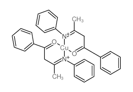 Copper,bis[1-phenyl-3-(phenylimino)-1-butanonato-N,O]- (9CI) structure