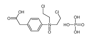 4-(carboxymethyl)-N,N-bis(2-chloroethyl)benzeneamine oxide,phosphoric acid结构式