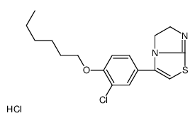 2-(3-chloro-4-hexoxy-phenyl)-4-thia-1,6-diazabicyclo[3.3.0]octa-2,5-di ene hydrochloride structure