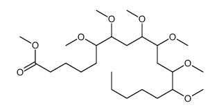 6,7,9,10,12,13-Hexamethoxyoctadecanoic acid methyl ester结构式