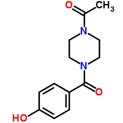 4-[(4-ACETYLPIPERAZIN-1-YL)CARBONYL]PHENOL Structure