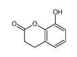 8-hydroxy-3,4-dihydrochromen-2-one结构式