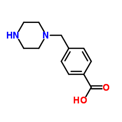 4-(1-Piperazinylmethyl)benzoic acid structure