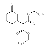 Propanedioic acid,2-(3-oxocyclohexyl)-, 1,3-diethyl ester Structure