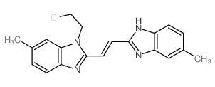 1H-Benzimidazole,1-(2-chloroethyl)-6-methyl-2-[2-(6-methyl-1H-benzimidazol-2-yl)ethenyl]- Structure