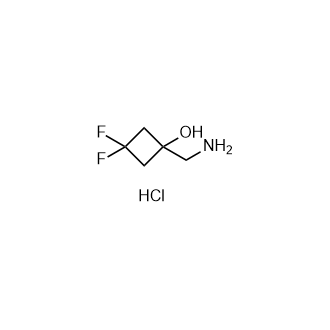 1-(Aminomethyl)-3,3-difluoro-cyclobutanol;hydrochloride structure