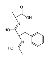 (2R)-2-[[(2R)-2-acetamido-3-phenylpropanoyl]amino]propanoic acid Structure