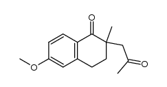 2-Acetonyl-2-methyl-1,2,3,4-tetrahydro-6-methoxy-1-oxo-naphthalin Structure