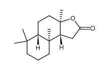 (3aS)-3aα,6,6,9aβ-Tetramethyl-3a,4,5,5aα,6,7,8,9,9a,9bα-decahydronaphtho[2,1-b]furan-2(1H)-one结构式