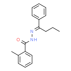 2-methyl-N'-(1-phenylbutylidene)benzohydrazide结构式