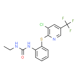 N-(2-([3-CHLORO-5-(TRIFLUOROMETHYL)-2-PYRIDINYL]SULFANYL)PHENYL)-N'-ETHYLUREA结构式