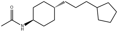 n-acetyl-4-(3-cyclopentylpropyl)cyclohexylamine结构式