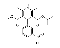 1,4-dihydro-2,6-dimethyl-4-(3-nitrophenyl)pyridine-3,5-dicarboxylic acid isopropyl methyl ester Structure