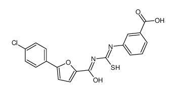 3-[[5-(4-chlorophenyl)furan-2-carbonyl]carbamothioylamino]benzoic acid结构式