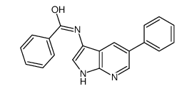 N-(5-苯基-1H-吡咯并[2,3-b]吡啶-3-基)苯甲酰胺结构式