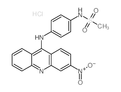 N-[4-[(3-nitroacridin-9-yl)amino]phenyl]methanesulfonamide结构式