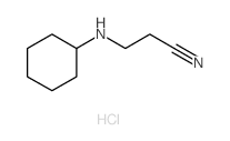 Propanenitrile,3-(cyclohexylamino)-, hydrochloride (1:1) structure