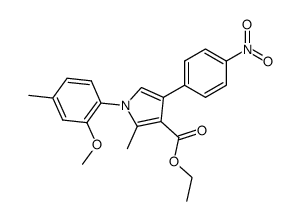 1-(2-methoxy-4-methyl-phenyl)-2-methyl-4-(4-nitro-phenyl)-pyrrole-3-carboxylic acid ethyl ester Structure