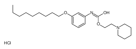 2-piperidin-1-ium-1-ylethyl N-(3-nonoxyphenyl)carbamate,chloride Structure