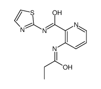 3-(propanoylamino)-N-(1,3-thiazol-2-yl)pyridine-2-carboxamide Structure