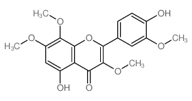 4',5-DIHYDROXY-3,3',7,8-TETRAMETHOXYFLAVONE Structure