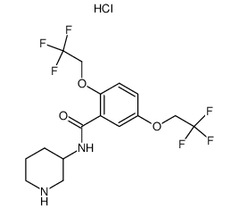 2,5-bis(2,2,2-trifluoroethoxy)-N-(3-piperidyl)benzamide hydrochloride Structure