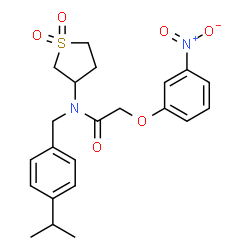 N-(1,1-dioxidotetrahydro-3-thienyl)-2-{3-nitrophenoxy}-N-(4-isopropylbenzyl)acetamide Structure