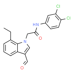 1H-Indole-1-acetamide,N-(3,4-dichlorophenyl)-7-ethyl-3-formyl-(9CI) picture