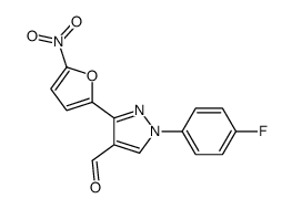 1-(4-fluorophenyl)-3-(5-nitrofuran-2-yl)pyrazole-4-carbaldehyde结构式