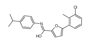 5-(3-chloro-2-methylphenyl)-N-(4-propan-2-ylphenyl)furan-2-carboxamide Structure