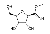 β-D-ribofuranosyl-1-carboximidic acid methyl ester结构式