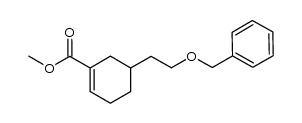 5-(2-benzyloxy-ethyl)-cyclohex-1-enecarboxylic acid methyl ester Structure