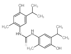 1,3-bis(4-hydroxy-2-methyl-5-propan-2-yl-phenyl)thiourea Structure