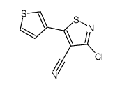 3-chloro-5-thiophen-3-yl-1,2-thiazole-4-carbonitrile结构式