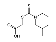 2-(3-methylpiperidine-1-carbothioyl)sulfanylacetic acid Structure