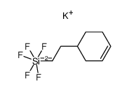 monopotassium mono((2-(cyclohex-3-en-1-yl)ethyl)pentafluorosilicate(IV))结构式