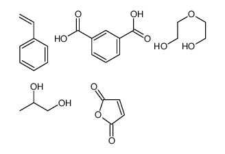 benzene-1,3-dicarboxylic acid,furan-2,5-dione,2-(2-hydroxyethoxy)ethanol,propane-1,2-diol,styrene Structure