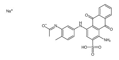 sodium 4-[[3-(acetylamino)-4-methylphenyl]amino]-1-amino-9,10-dihydro-9,10-dioxoanthracene-2-sulphonate Structure